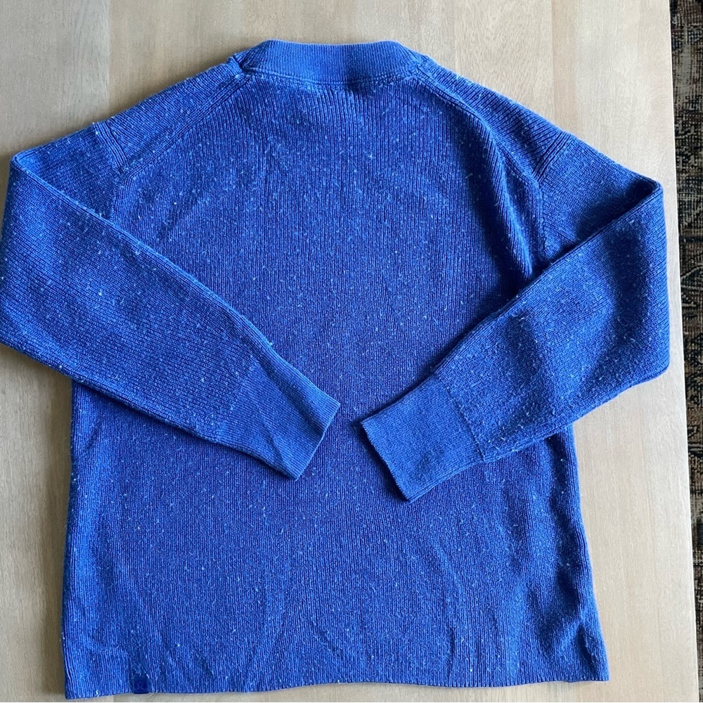 lululemon Merino Wool Blend Ribbed Blue Crew Neck Sweater - Picture 6 of 11